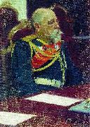 Boris Kustodiev Portrait of the Governor-General of Finland and member of State Council Nikolai Ivanovich Bobrikov. Study for the picture Formal Session of the State  France oil painting artist